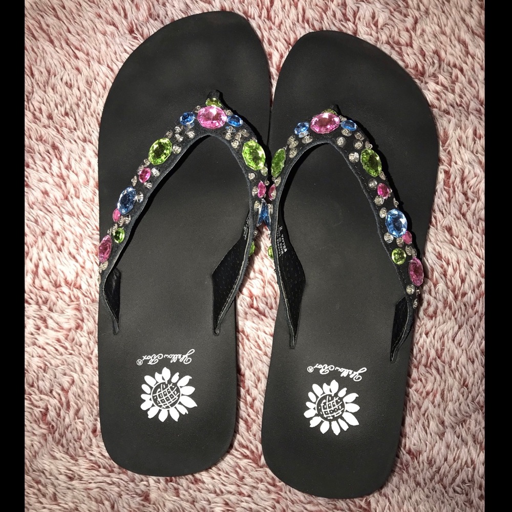 Yellow Box Flip-Flops